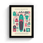 Paddle Boarding Kit Art Print