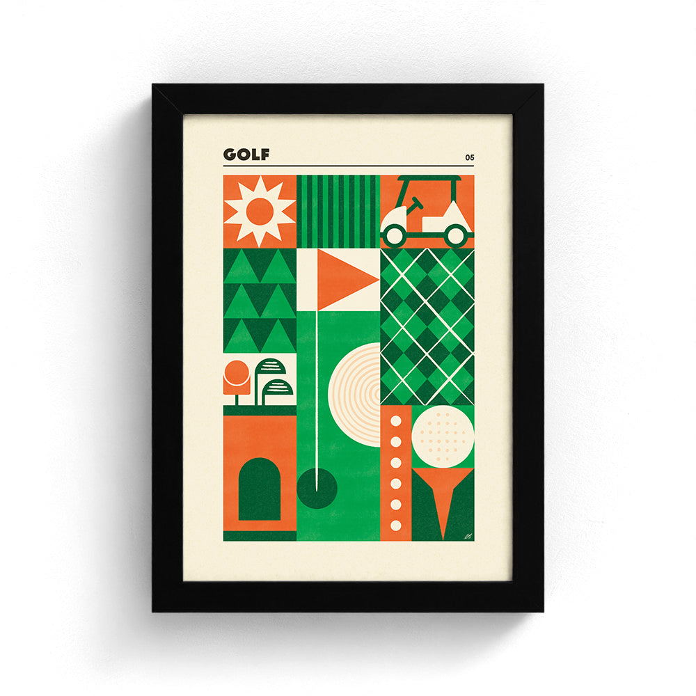 Golf Geometric Art Print
