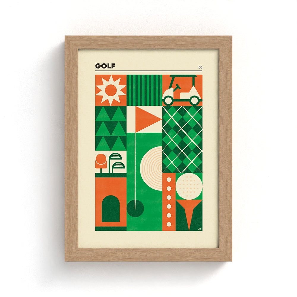 Golf Geometric Art Print