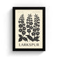 July Larkspur Art Print