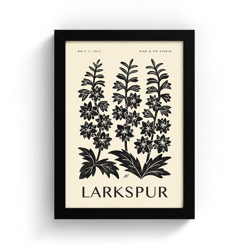 July Larkspur Art Print