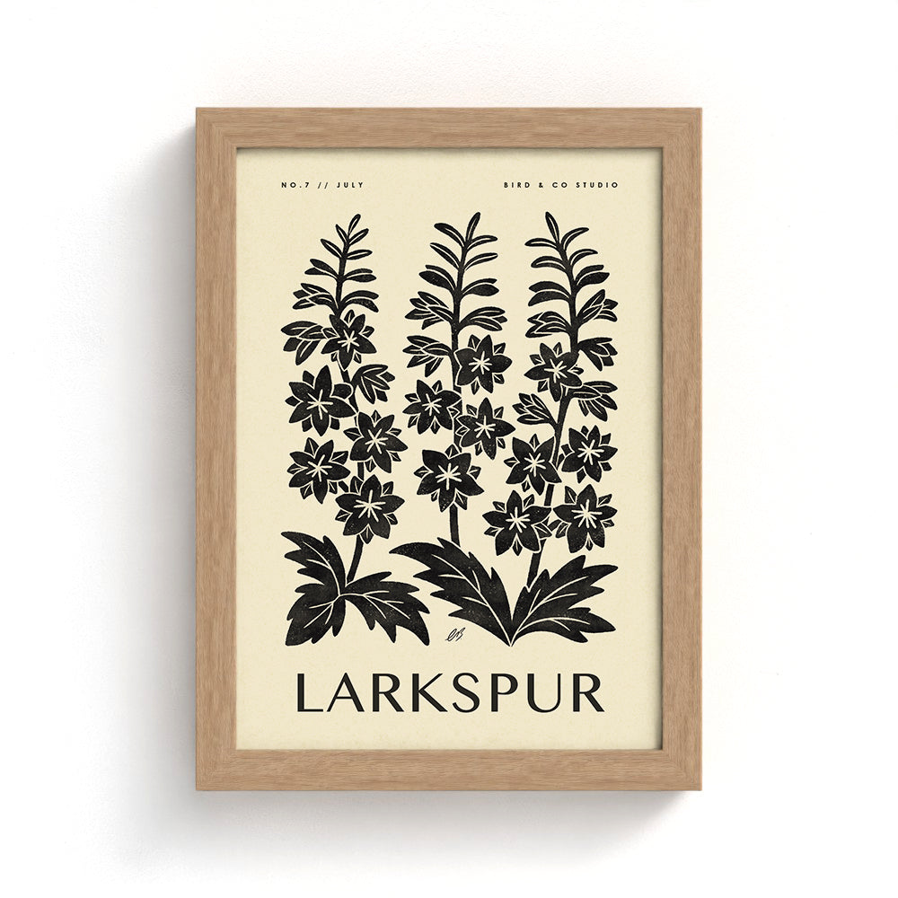 July Larkspur Art Print