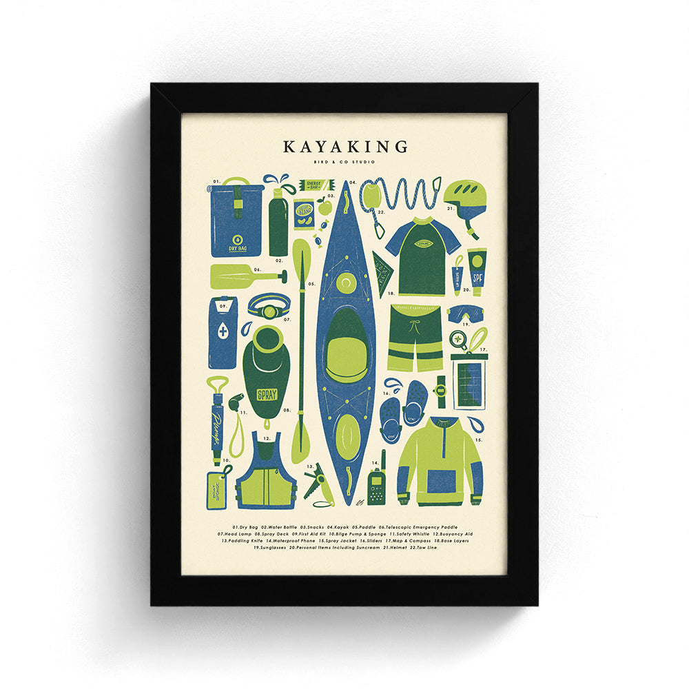 Kayaking Kit Art Print