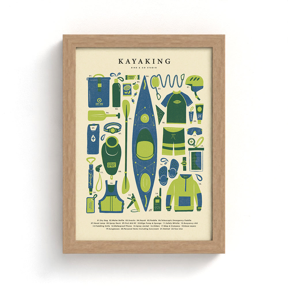 Kayaking Kit Art Print