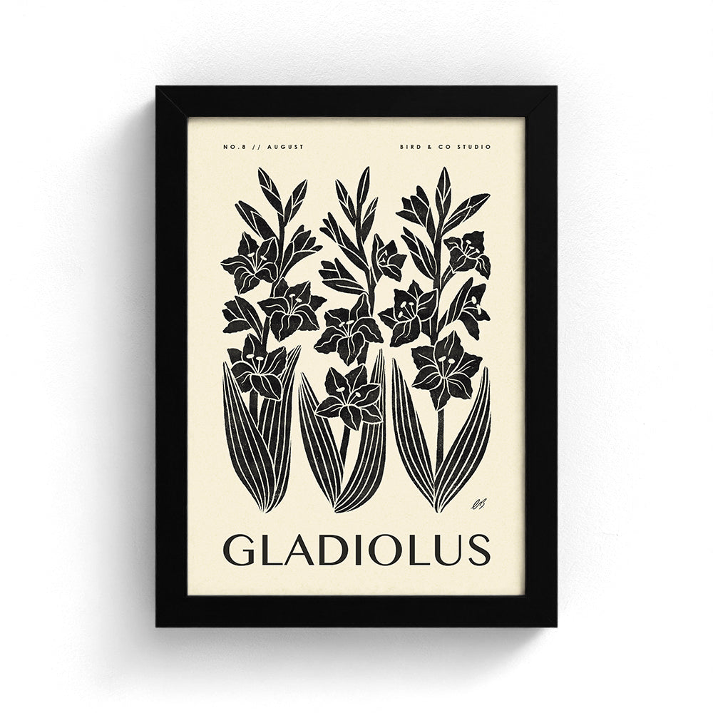 August Gladiolus Art Print
