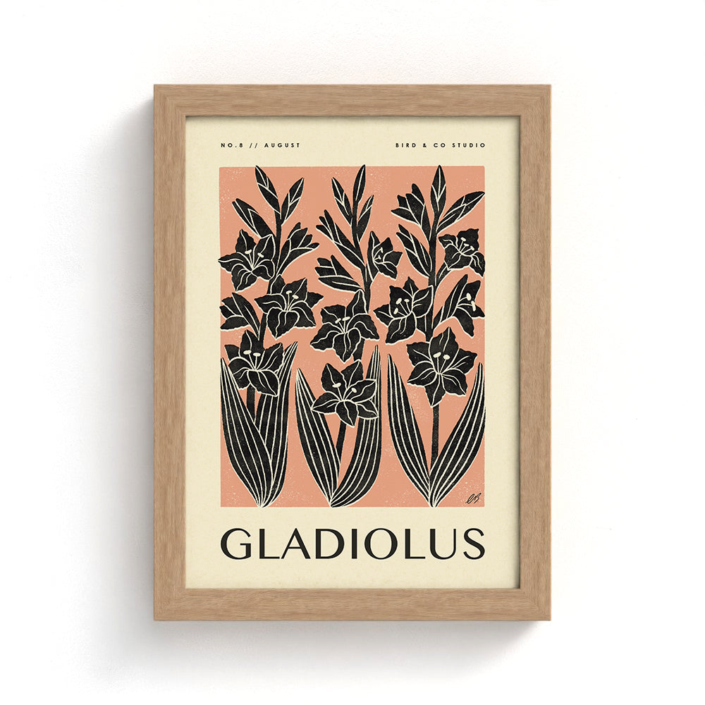 August Gladiolus Art Print