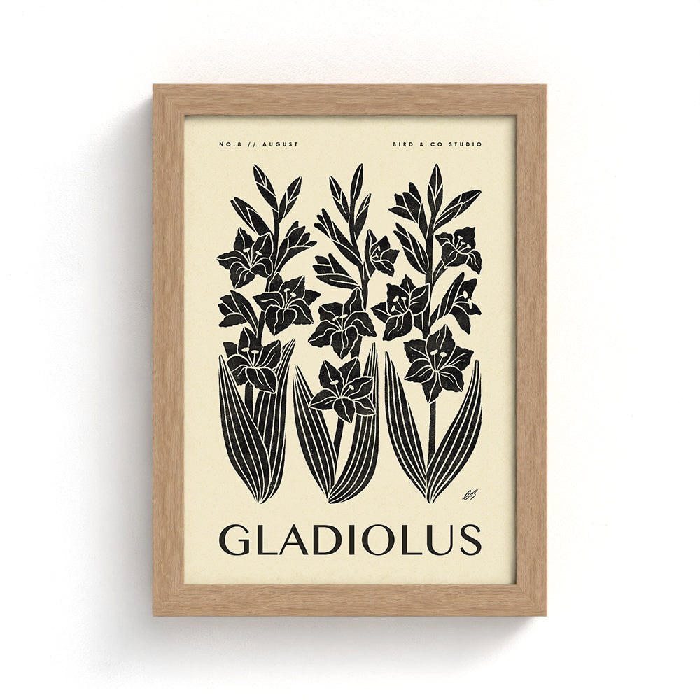August Gladiolus Art Print
