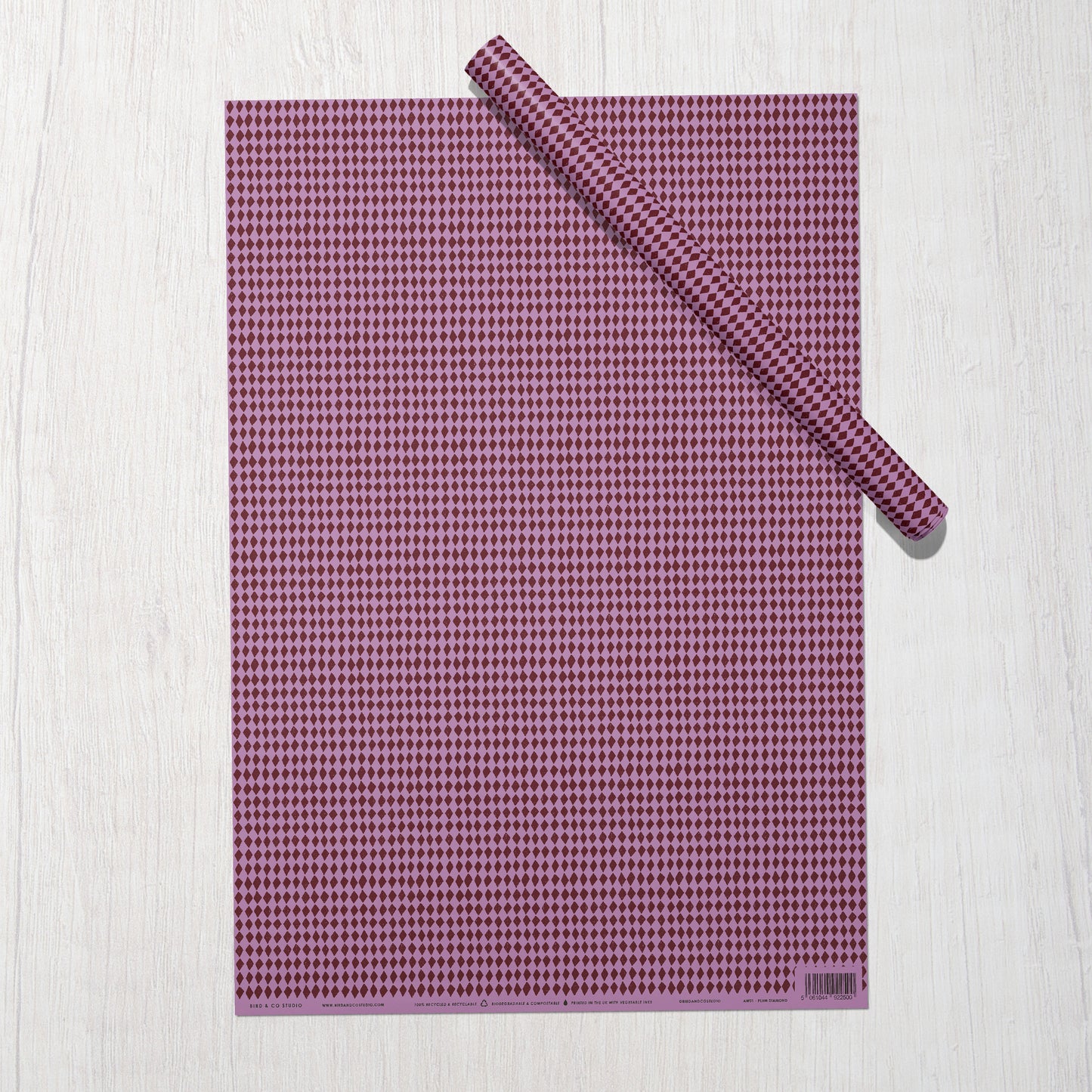Plum Diamond Eco Gift Wrap