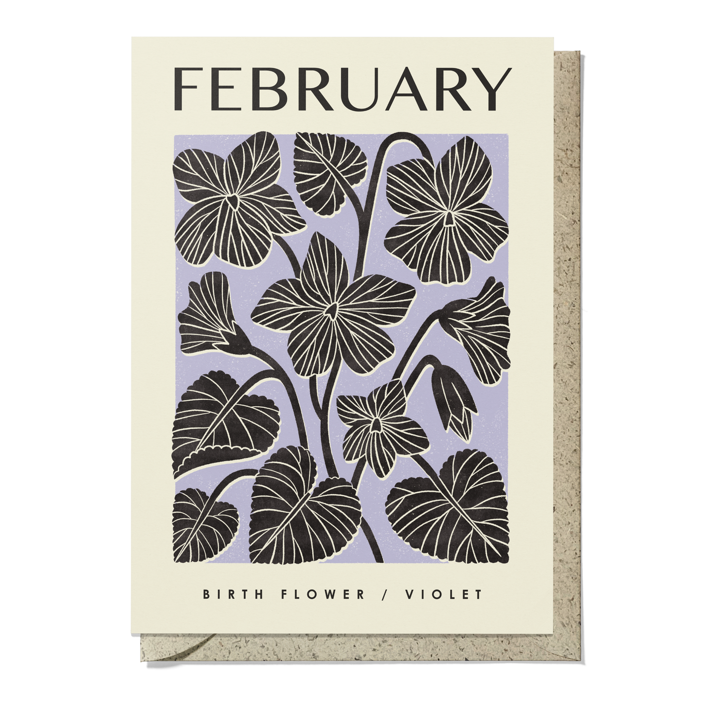 February Violet Reusable Art Card