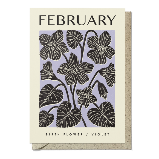 February Violet Reusable Art Card