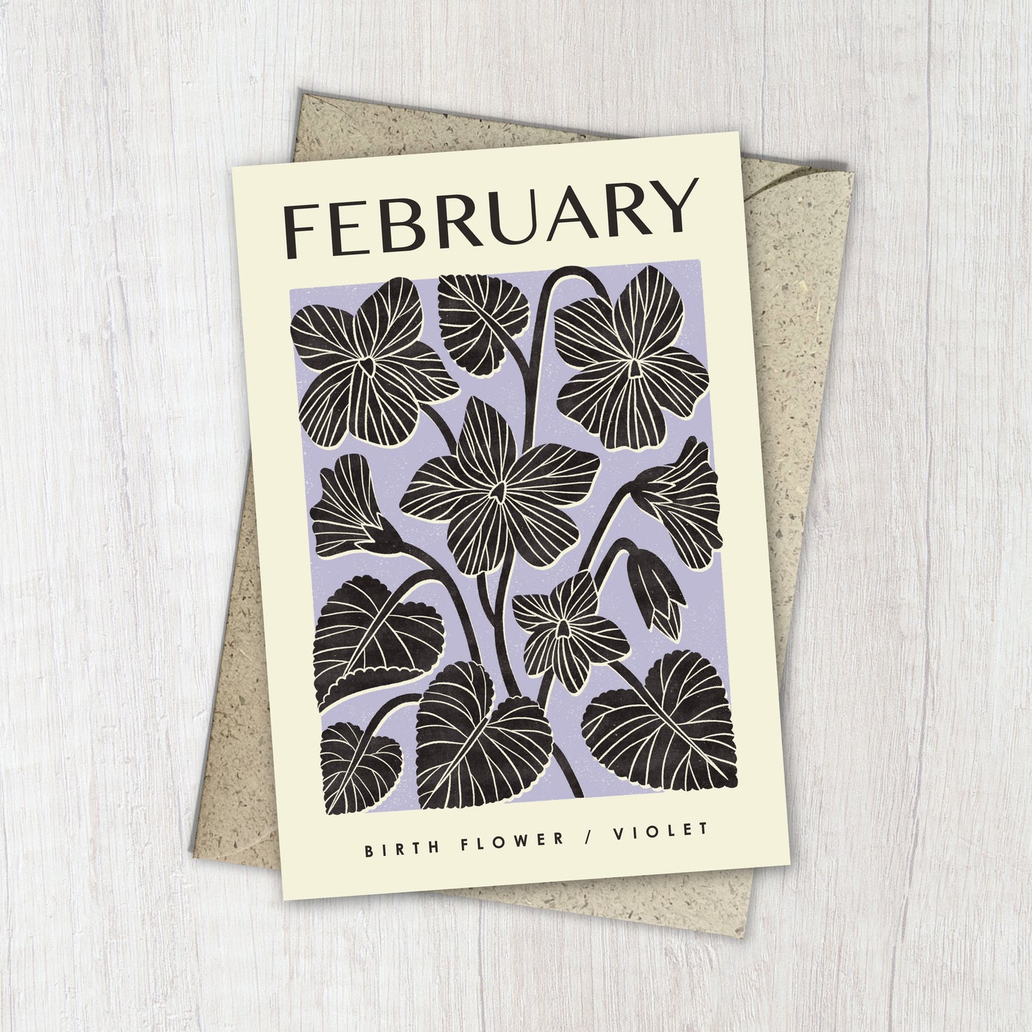February Violet Reusable Art Card