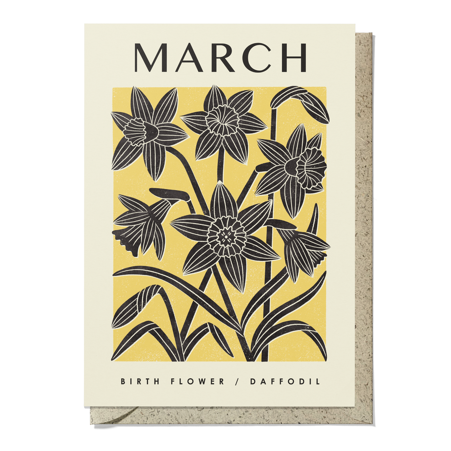 March Daffodil Reusable Art Card