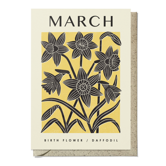 March Daffodil Reusable Art Card