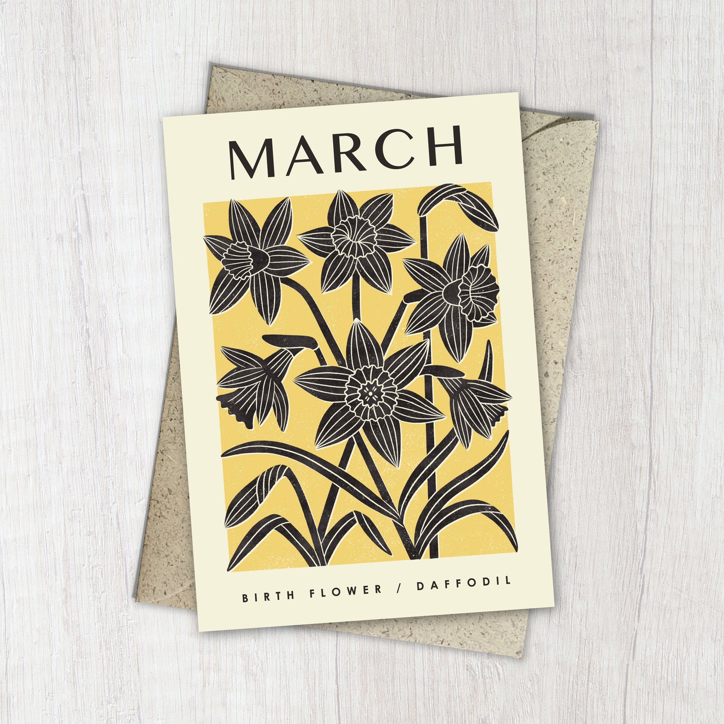 March Daffodil Reusable Art Card