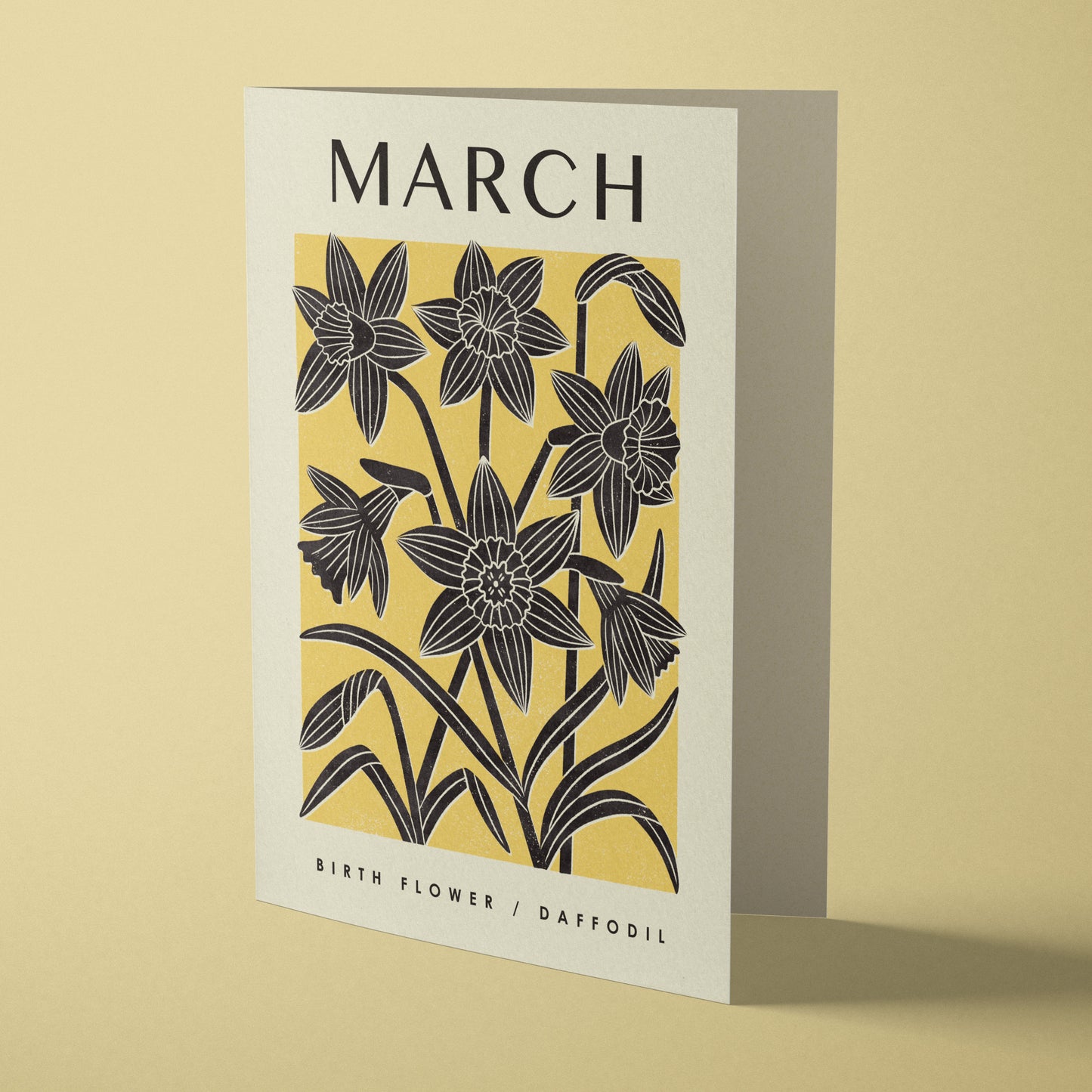 March Daffodil Reusable Art Card