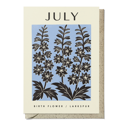 July Larkspur Reusable Art Card