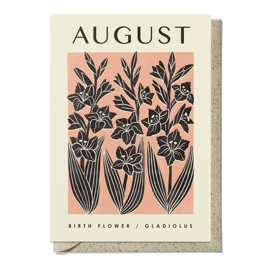 August Galdiolus Reusable Art Card