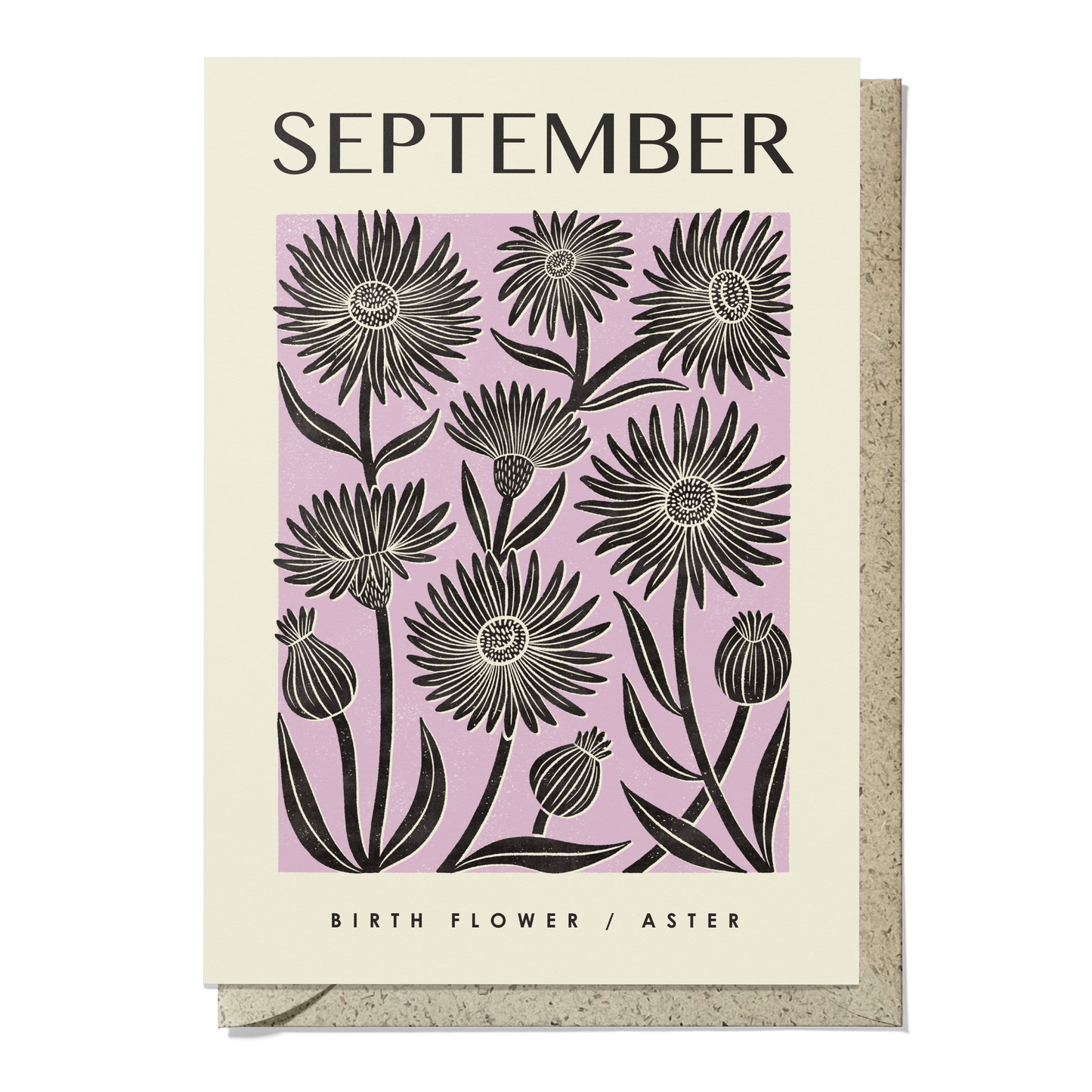 September Aster Reusable Art Card