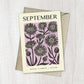 September Aster Reusable Art Card
