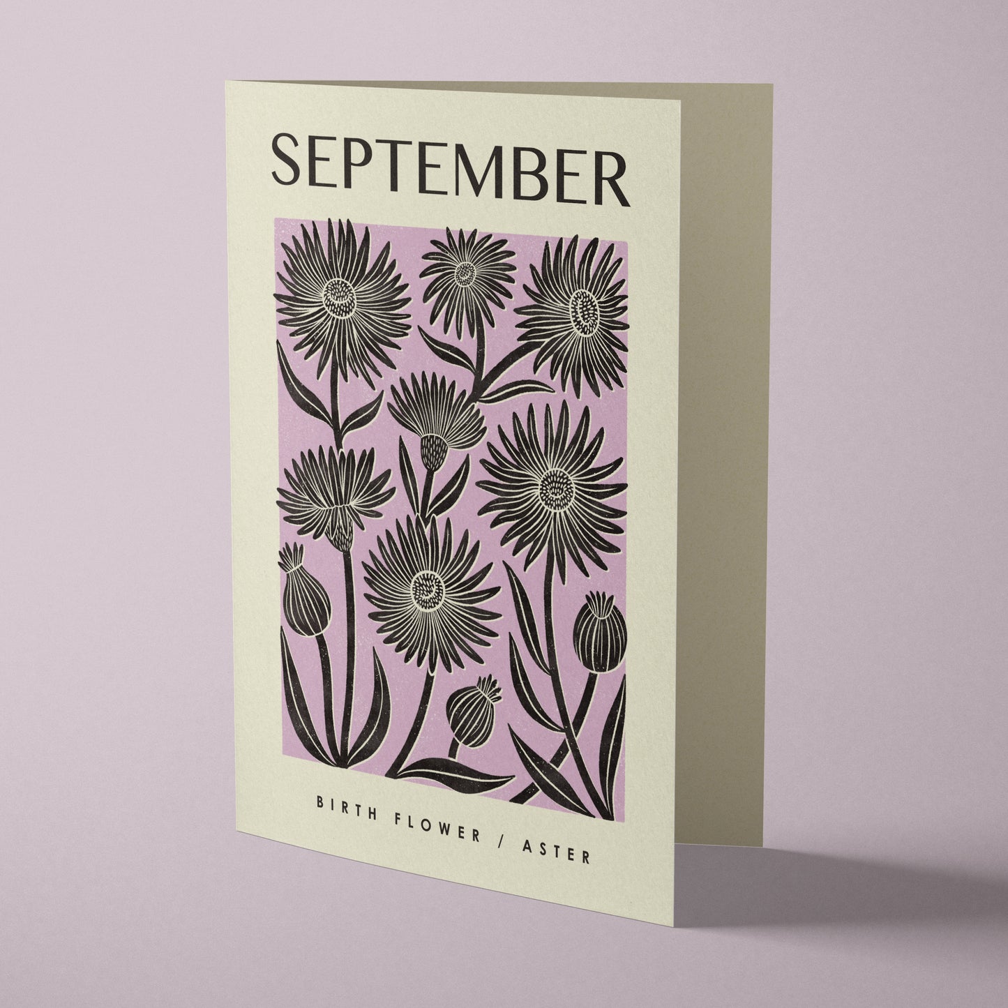 September Aster Reusable Art Card