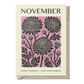 November Chrysanthemum Reusable Art Card
