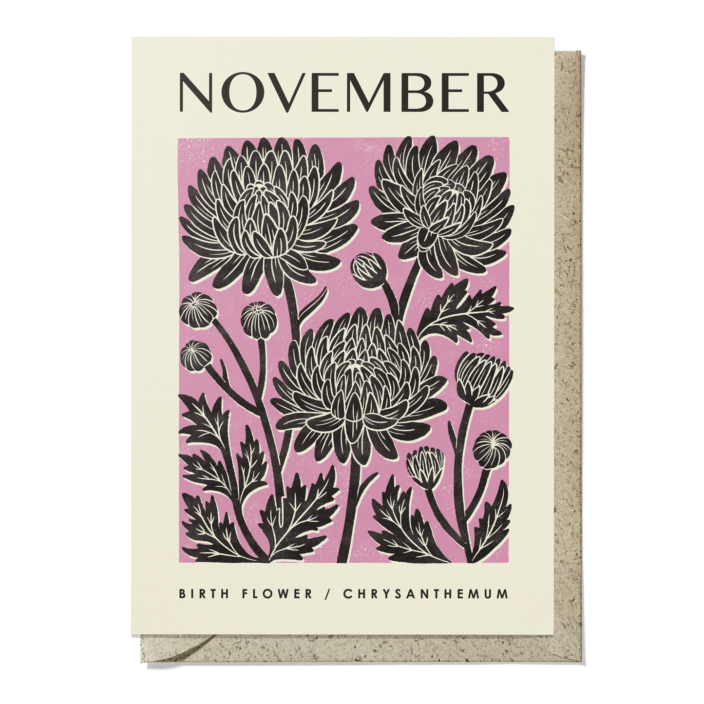 November Chrysanthemum Reusable Art Card