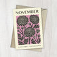 November Chrysanthemum Reusable Art Card