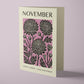 November Chrysanthemum Reusable Art Card