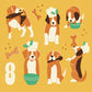 8 Beagles Baking Christmas Card