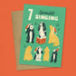 7 Singing Spaniels Christmas Card