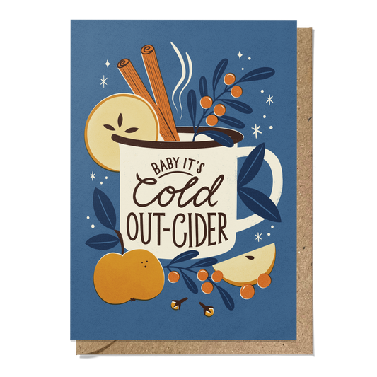 Mulled Cider Camping Mug Christmas Card