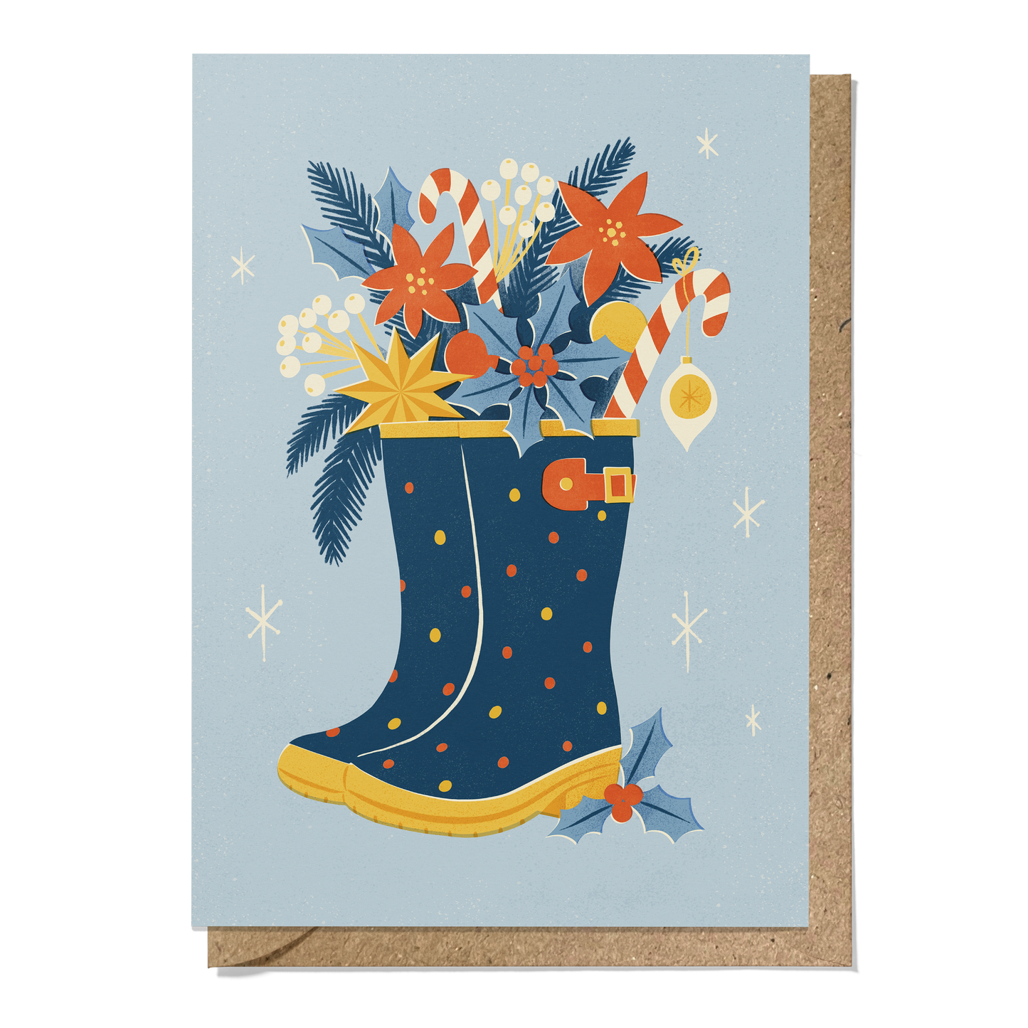 Festive Wellies Christmas Card