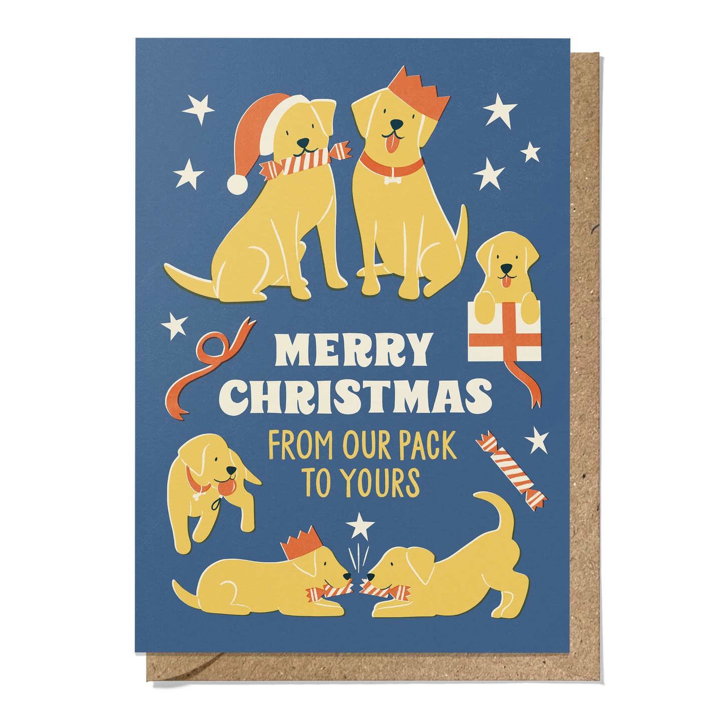 Fun Dog Family Christmas Card