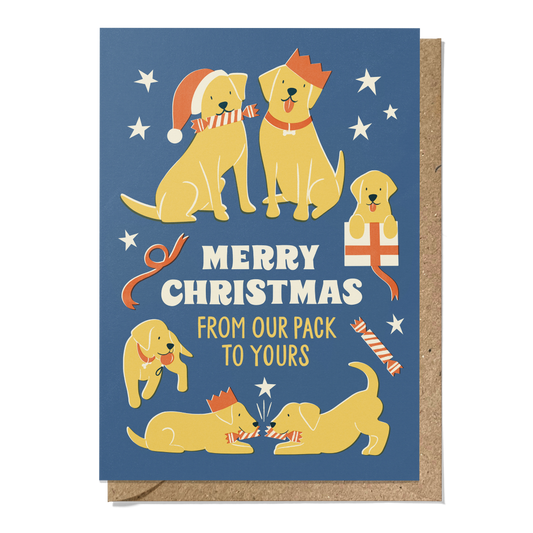 Fun Dog Family Christmas Card