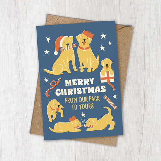 Fun Dog Family Christmas Card