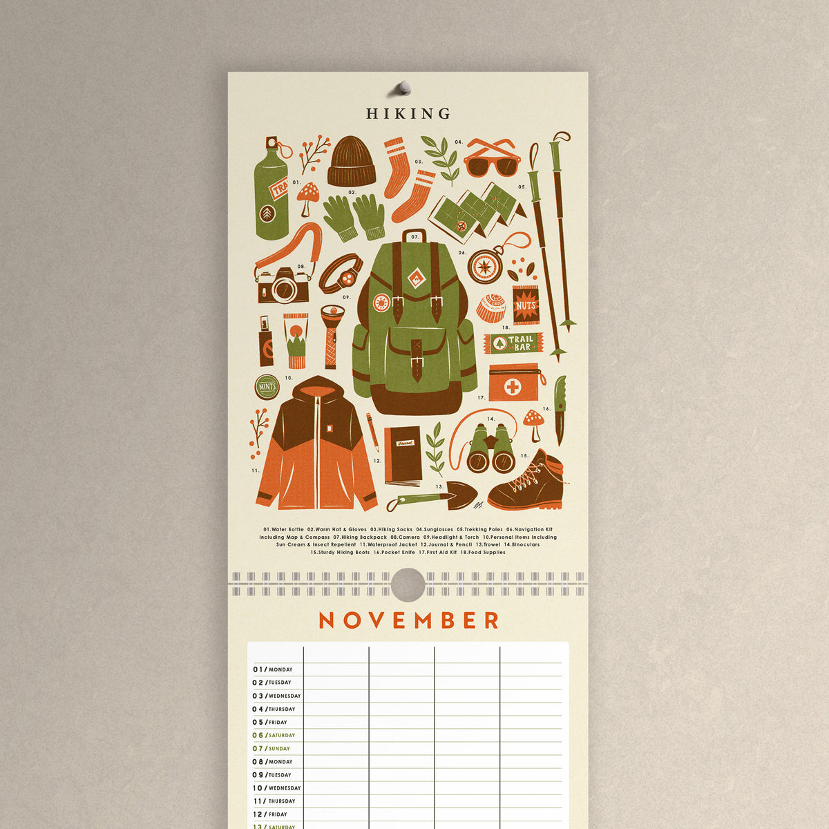 2027 Adventure Wall Calendar & Planner