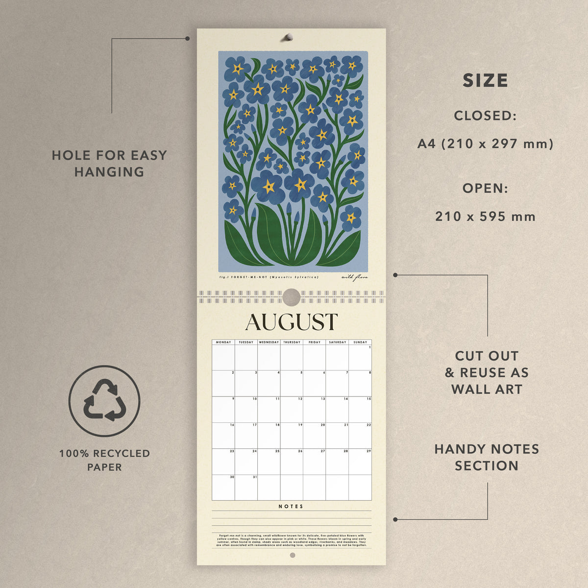 2027 Wild Flora Wall Calendar