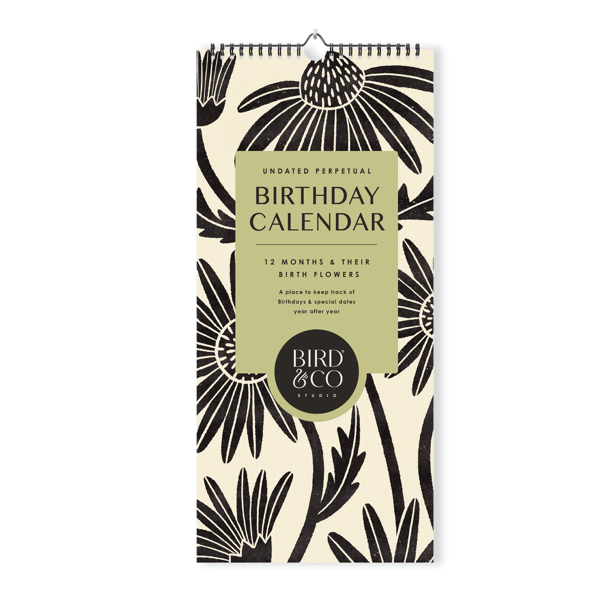 Birth Flower Perpetual Slim Wall Calendar