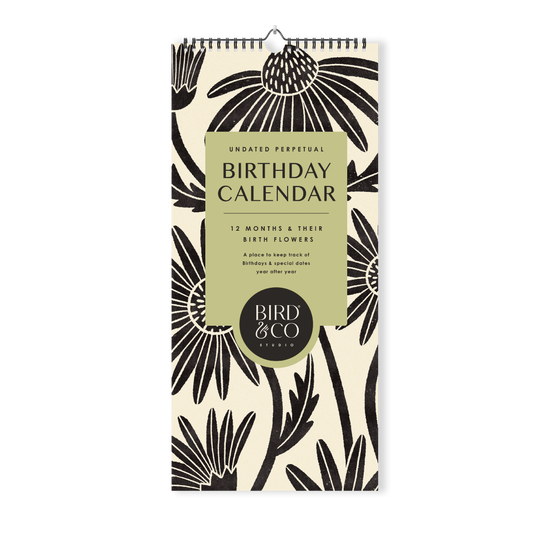 Birth Flower Perpetual Slim Wall Calendar
