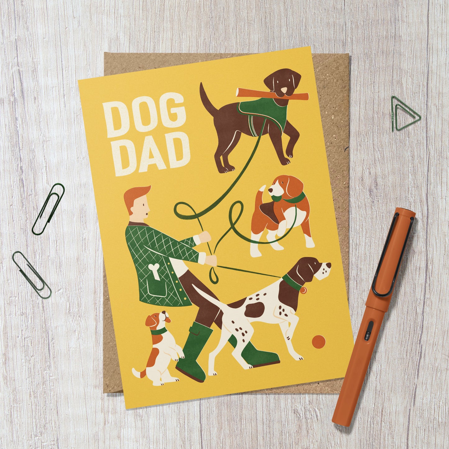 Dog Dad Greeting Card