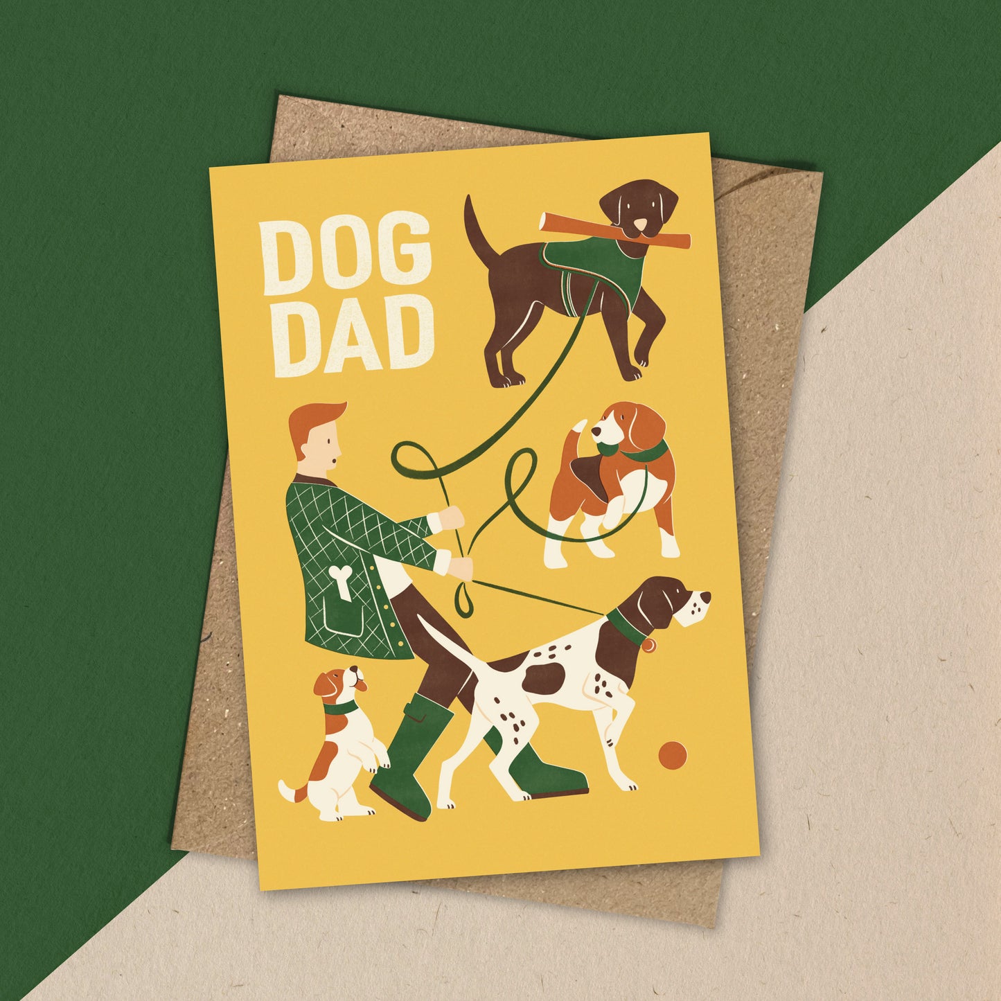 Dog Dad Greeting Card