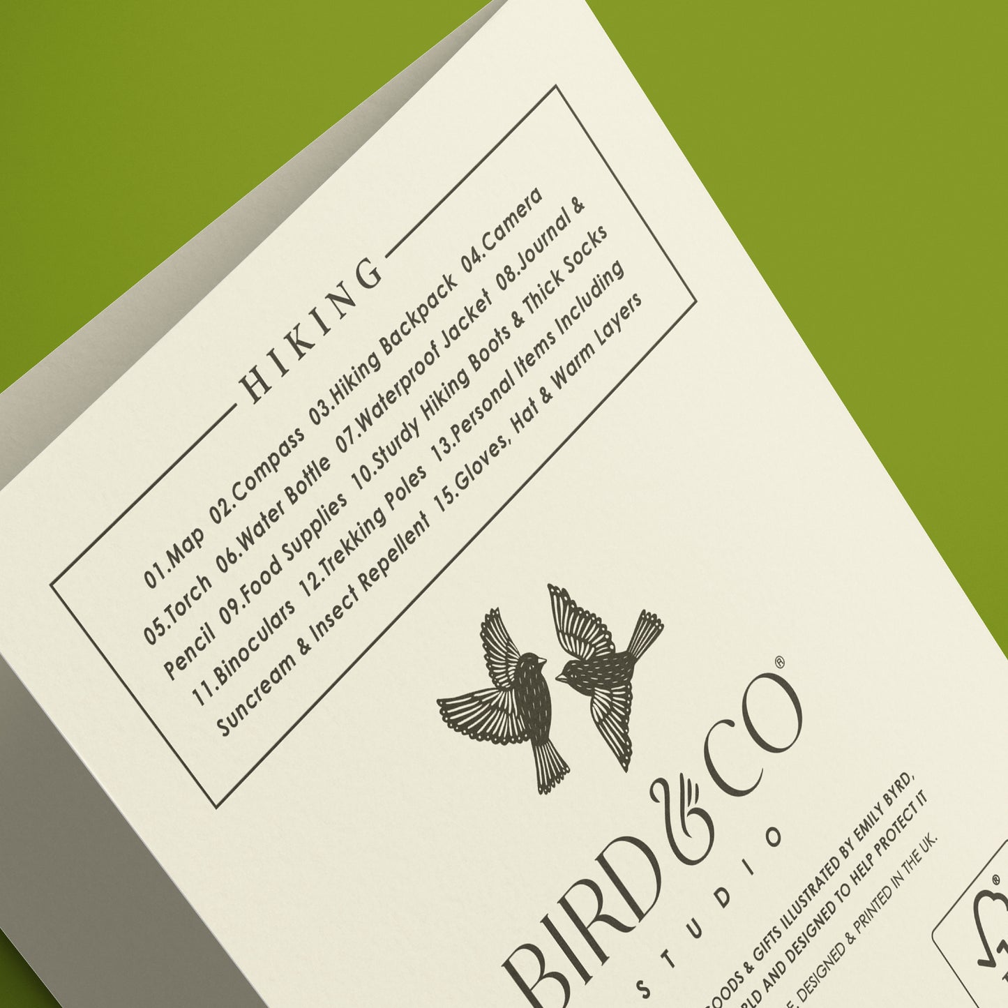 Hiking Kit Birthday Card