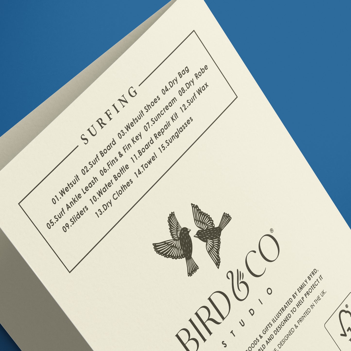 Surfing Kit Birthday Card