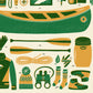 Canoeing Kit Art Print