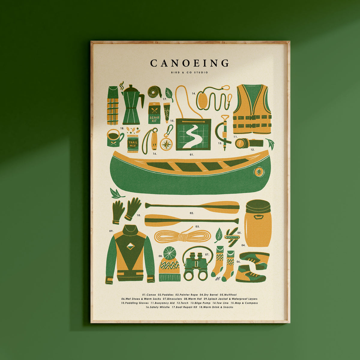 Canoeing Kit Art Print
