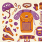 Climbing Kit Art Print