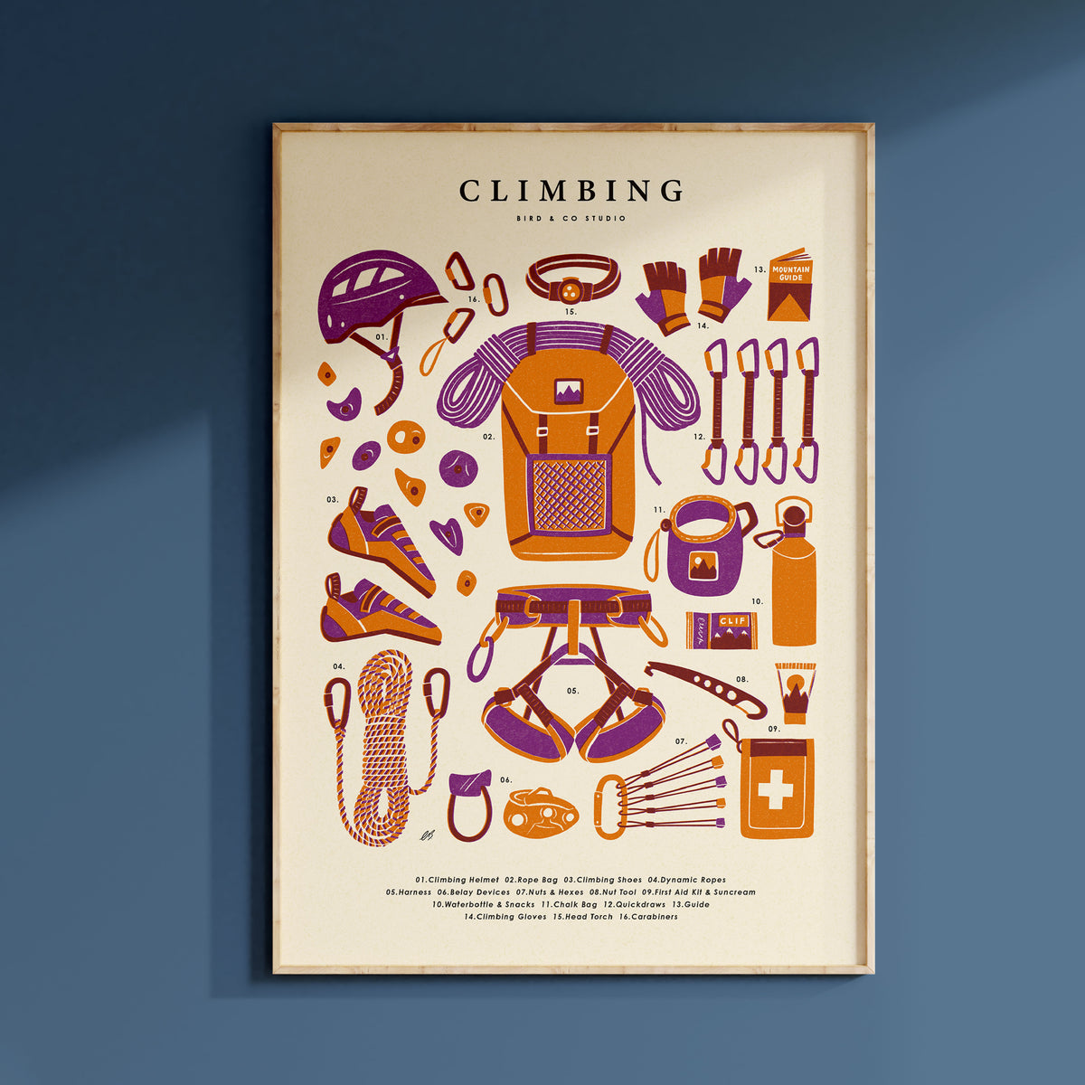 Climbing Kit Art Print