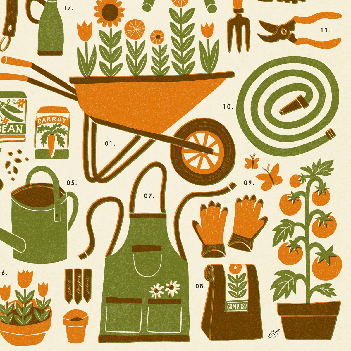Gardening Kit Art Print