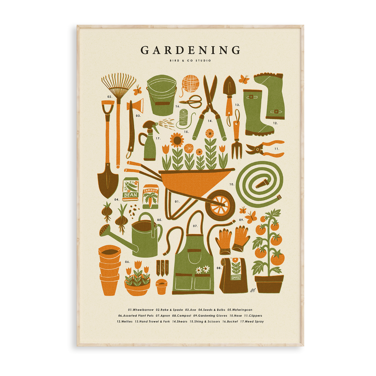 Gardening Kit Art Print