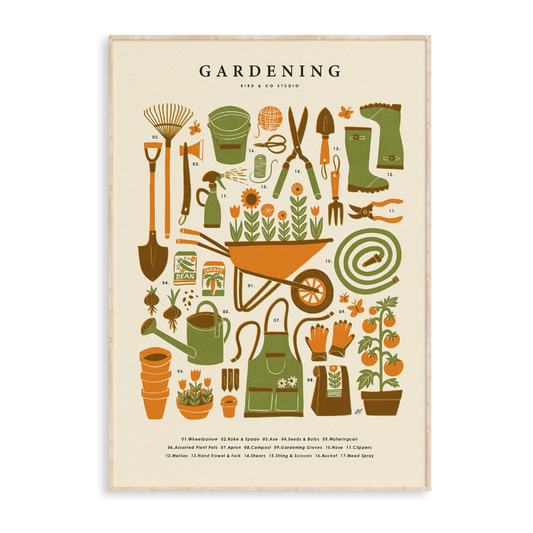 Gardening Kit Art Print
